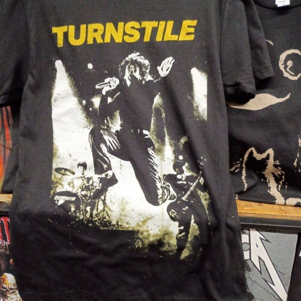 Rare rock Turnstile band art graphic screenprint cotton tee medium m - Picture 2 of 4